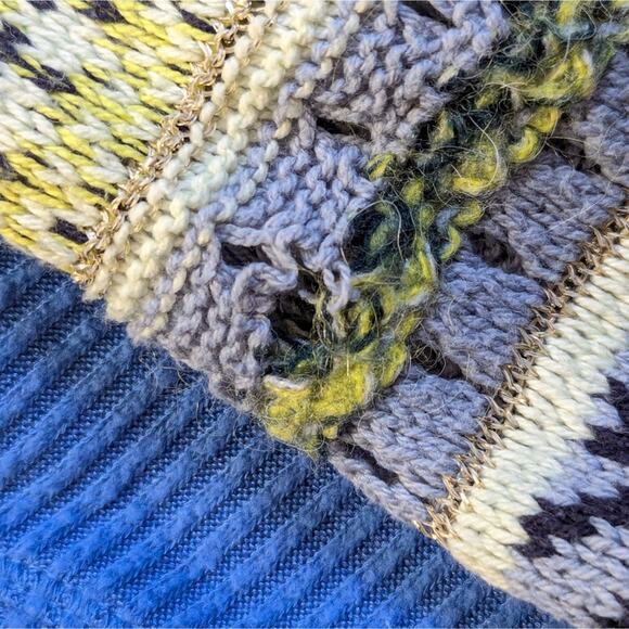 Free People Prism Switch Nordic Waffle Knit Ribbed Mock Neck Long Sleeve Shirt - Picture 5 of 6